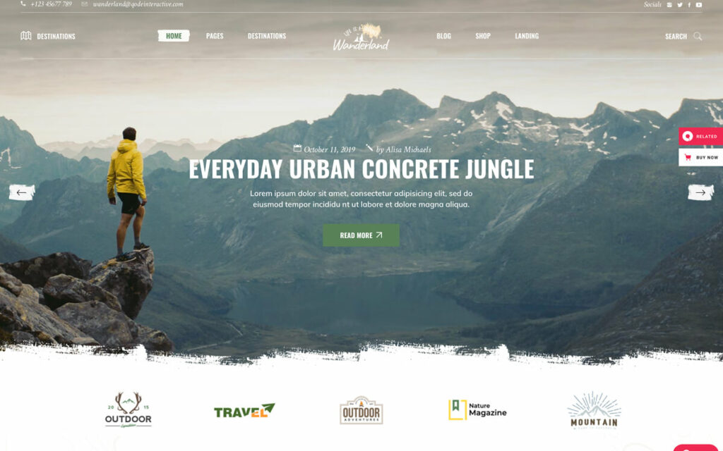 Detail Tourism Template Wordpress Nomer 33