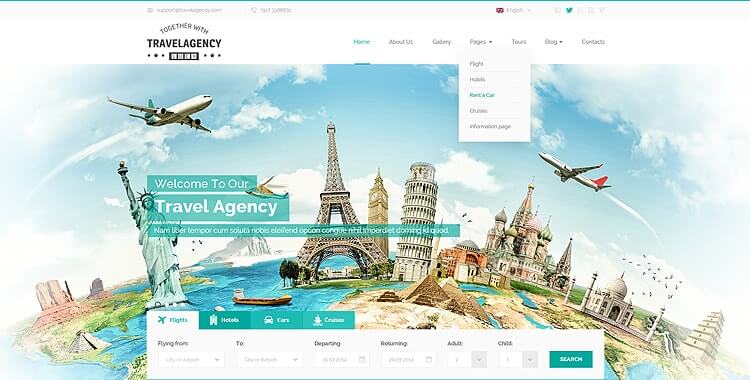 Detail Tourism Template Wordpress Nomer 6