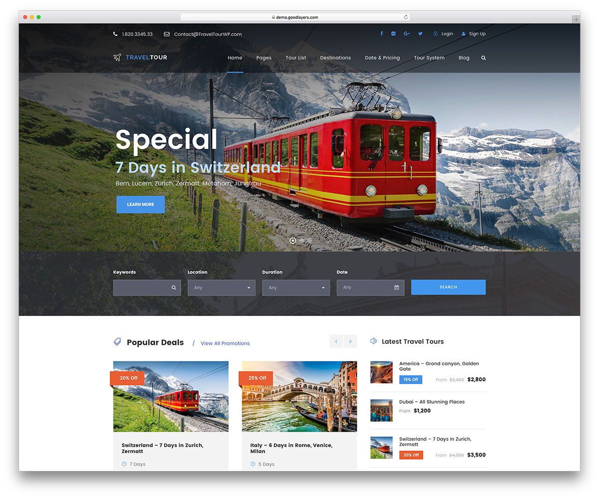Detail Tourism Template Wordpress Nomer 53