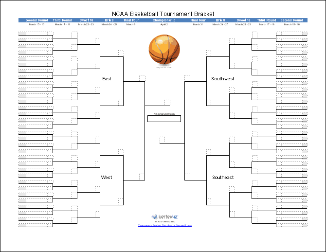 Detail Tournament Bracket Template Nomer 14