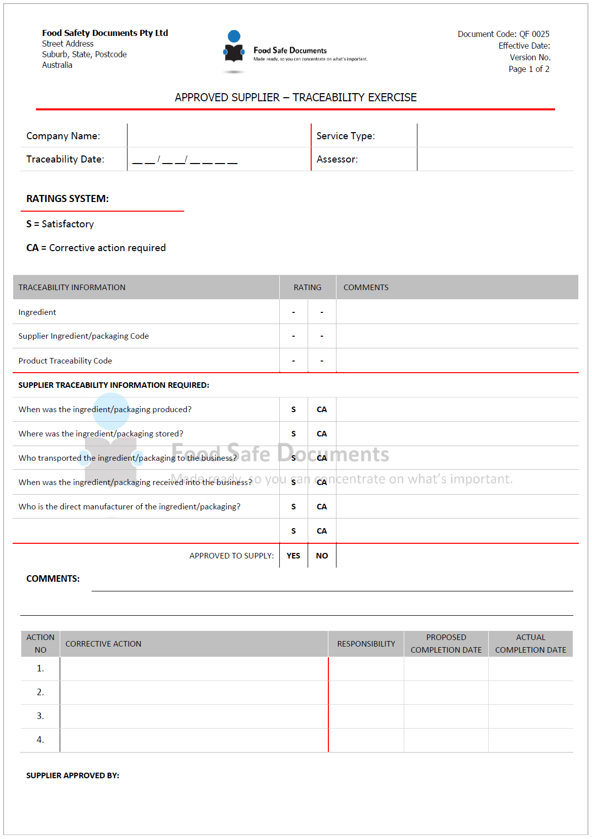 Traceability Exercise Template - KibrisPDR