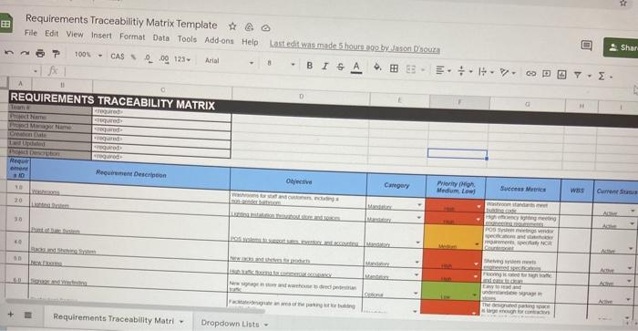 Detail Traceability Exercise Template Nomer 29