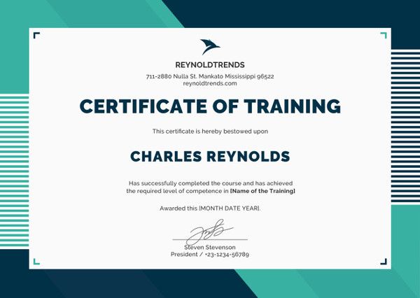 Detail Training Course Certificate Template Nomer 2