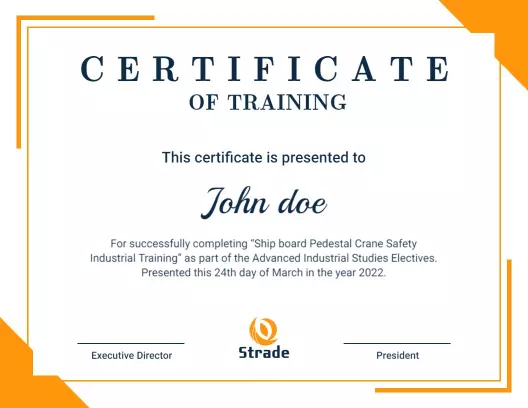 Detail Training Course Certificate Template Nomer 13