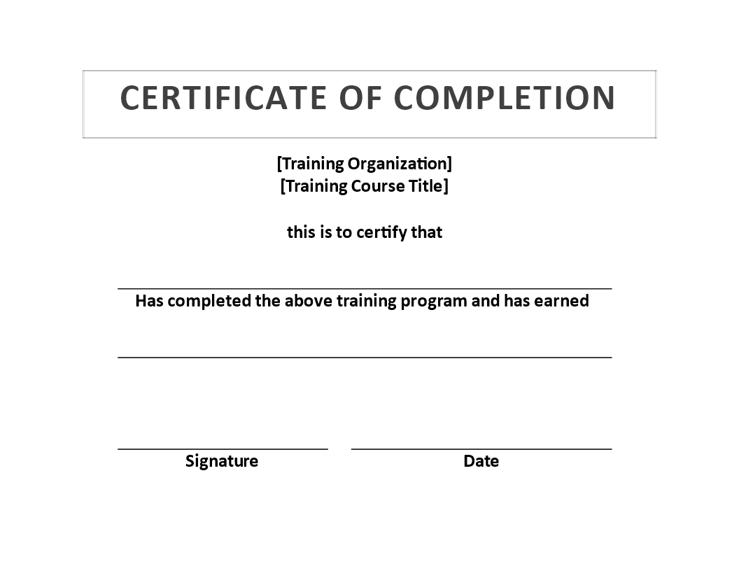 Detail Training Course Certificate Template Nomer 17
