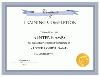 Detail Training Course Certificate Template Nomer 4
