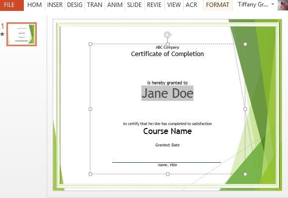 Detail Training Course Certificate Template Nomer 49