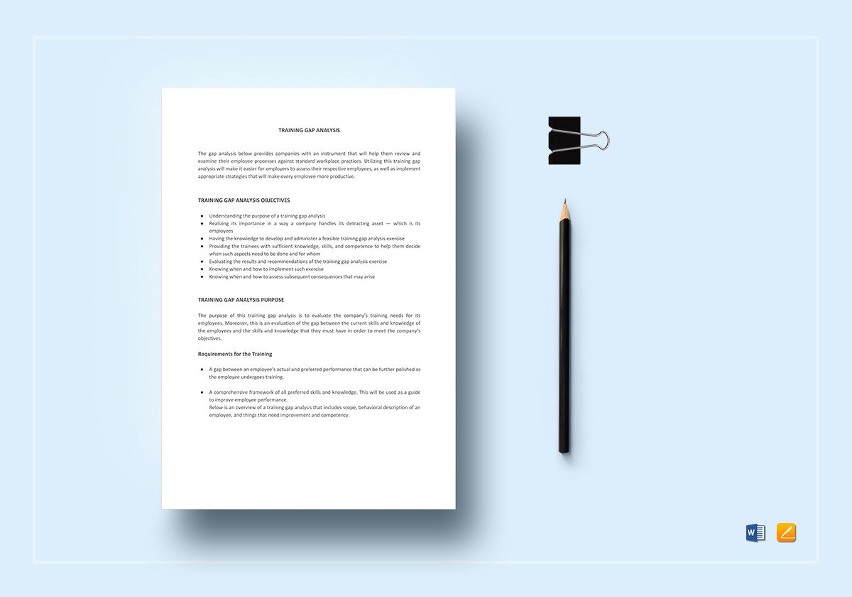Detail Training Gap Analysis Template Nomer 56
