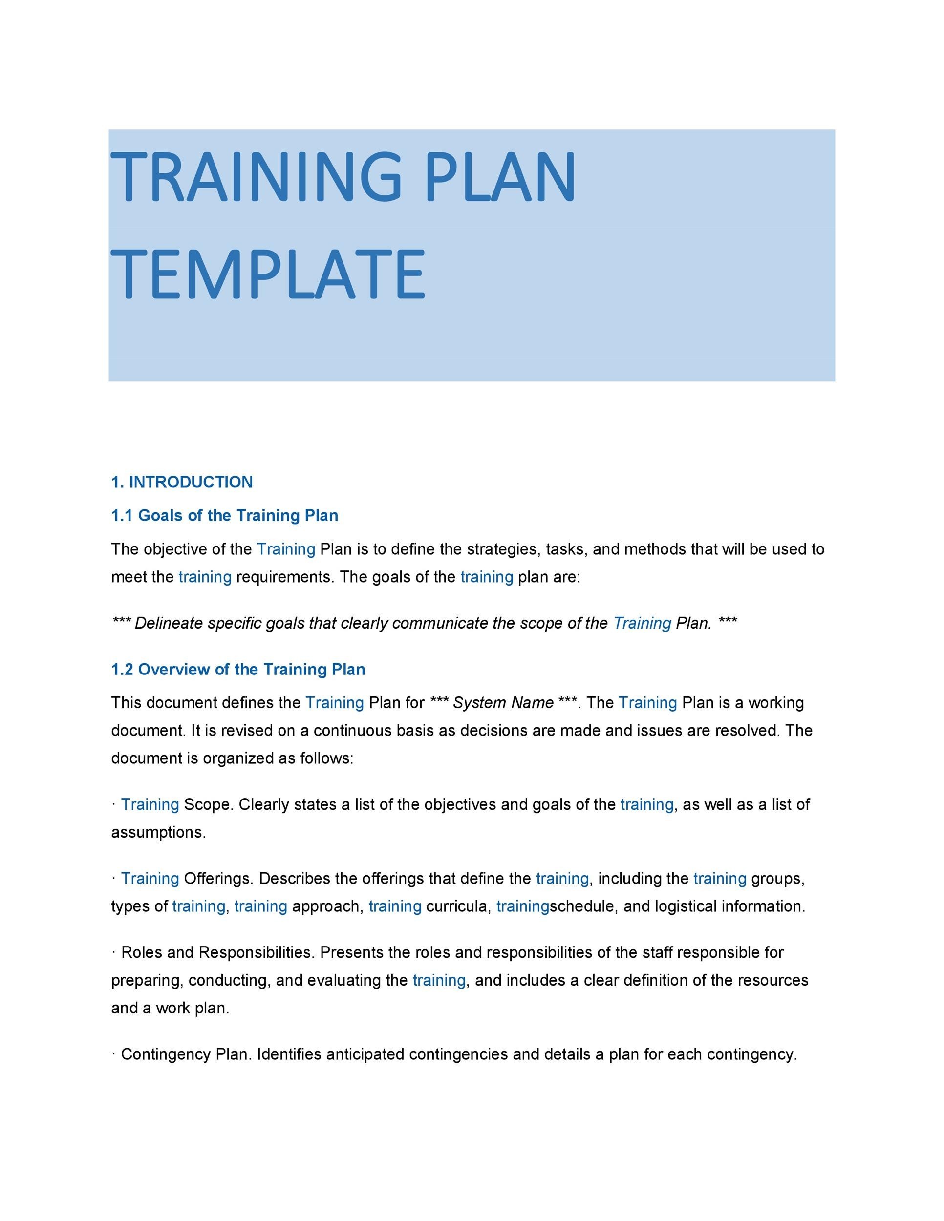 Detail Training Outline Template Doc Nomer 32