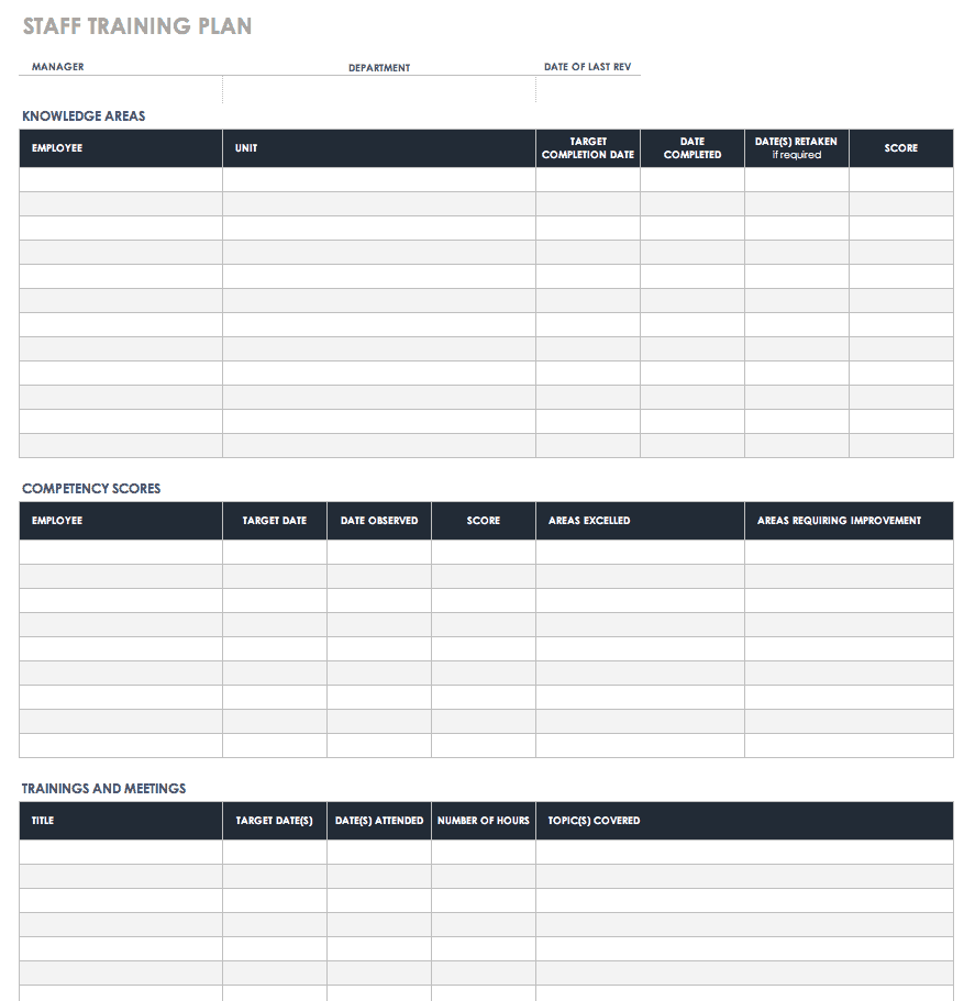 Training Schedule Template - KibrisPDR