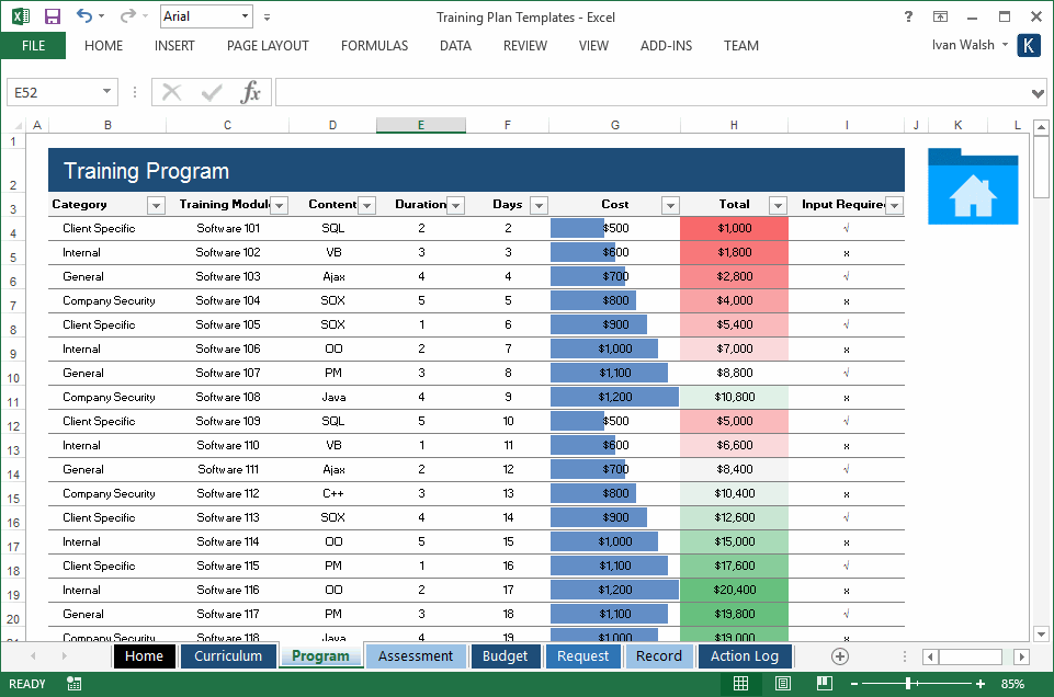 Detail Training Schedule Template Nomer 27