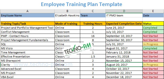 Training Template Excel - KibrisPDR