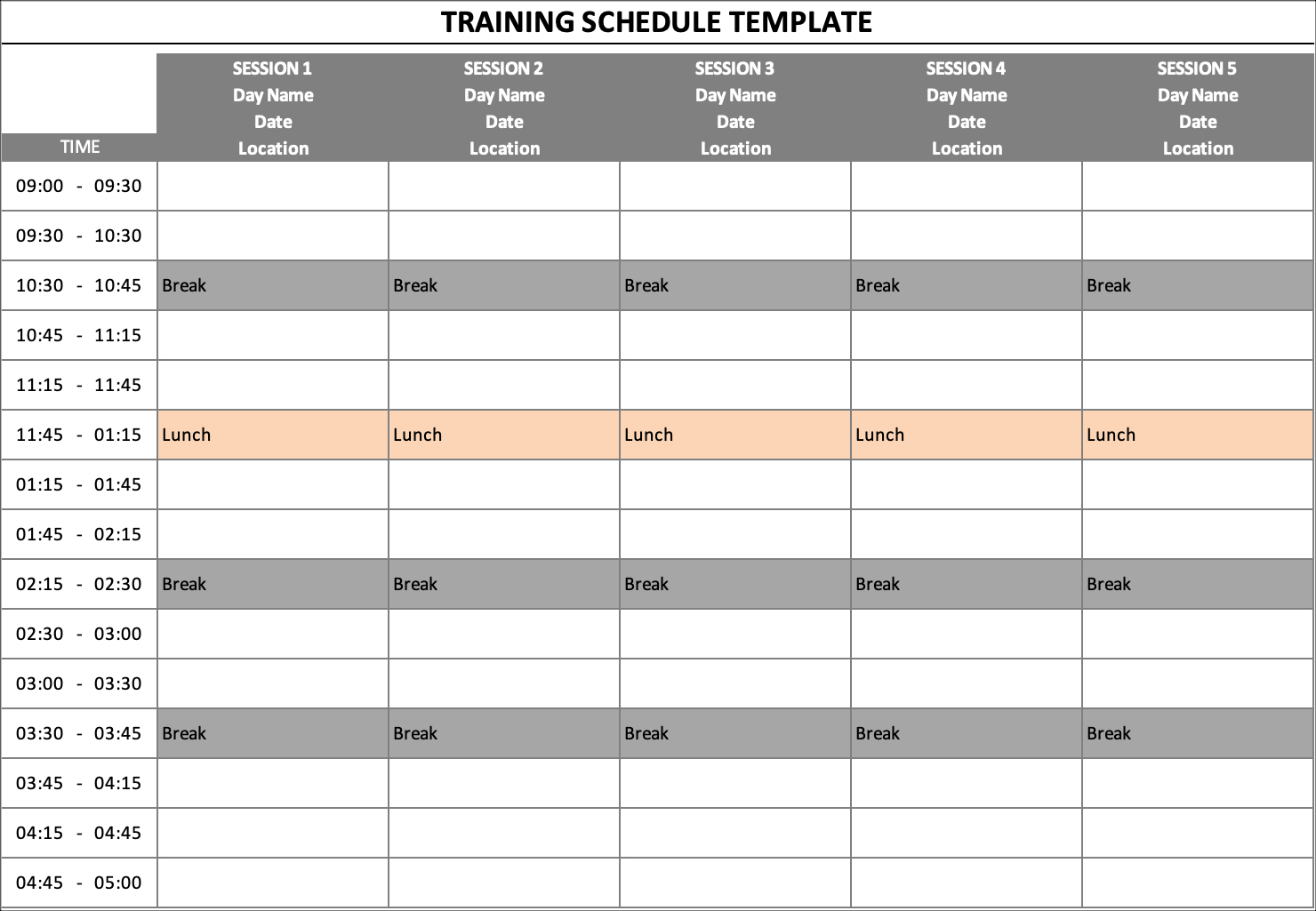 Detail Training Template Excel Nomer 38