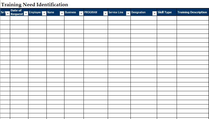 Detail Training Template Excel Nomer 47