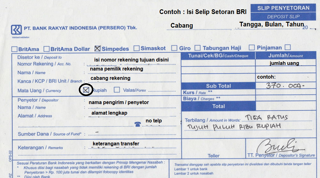 Detail Transfer Uang Lewat Buku Tabungan Bri Nomer 2