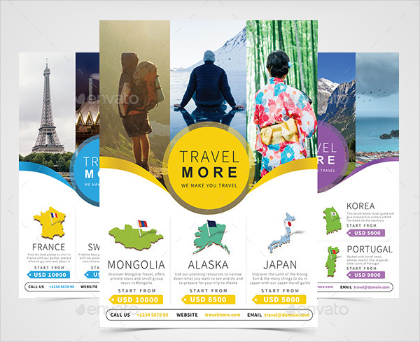 Detail Travel Agency Flyer Template Free Nomer 14