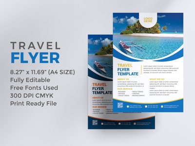 Detail Travel Agency Flyer Template Free Nomer 17