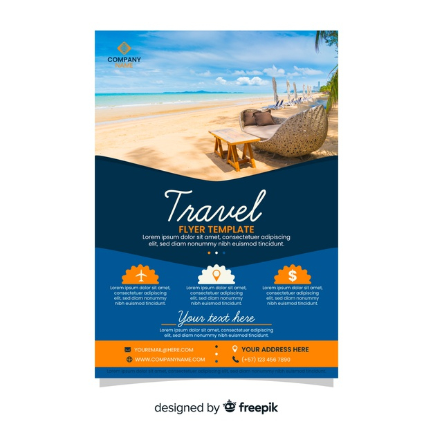 Detail Travel Agency Flyer Template Free Nomer 20