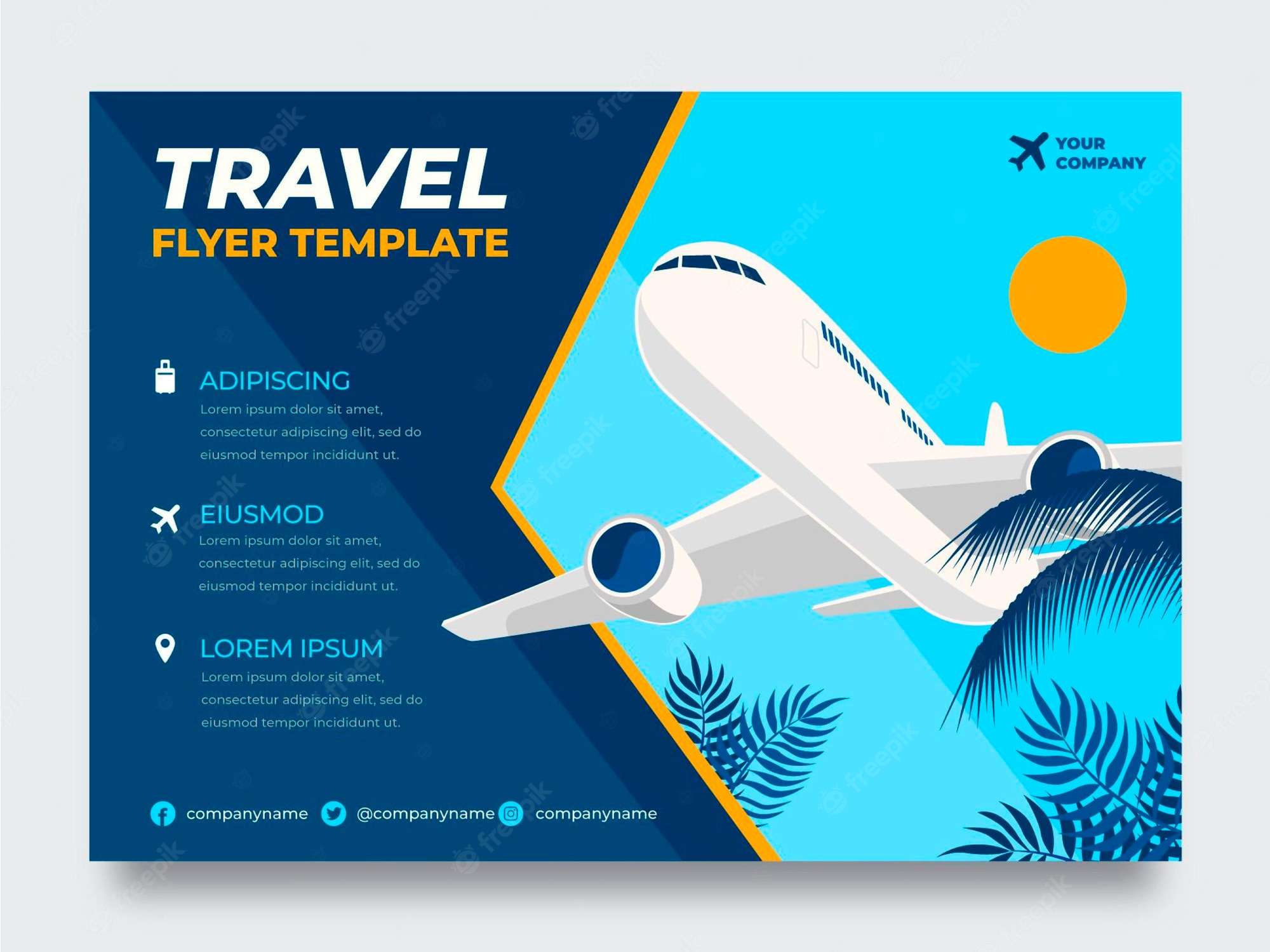 Detail Travel Agency Flyer Template Free Nomer 22