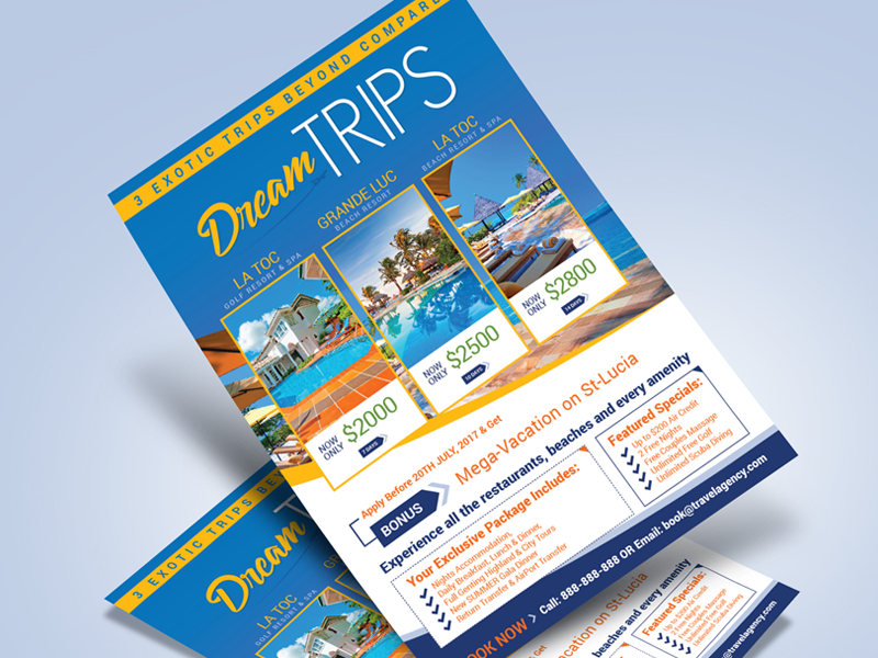 Detail Travel Agency Flyer Template Free Nomer 24