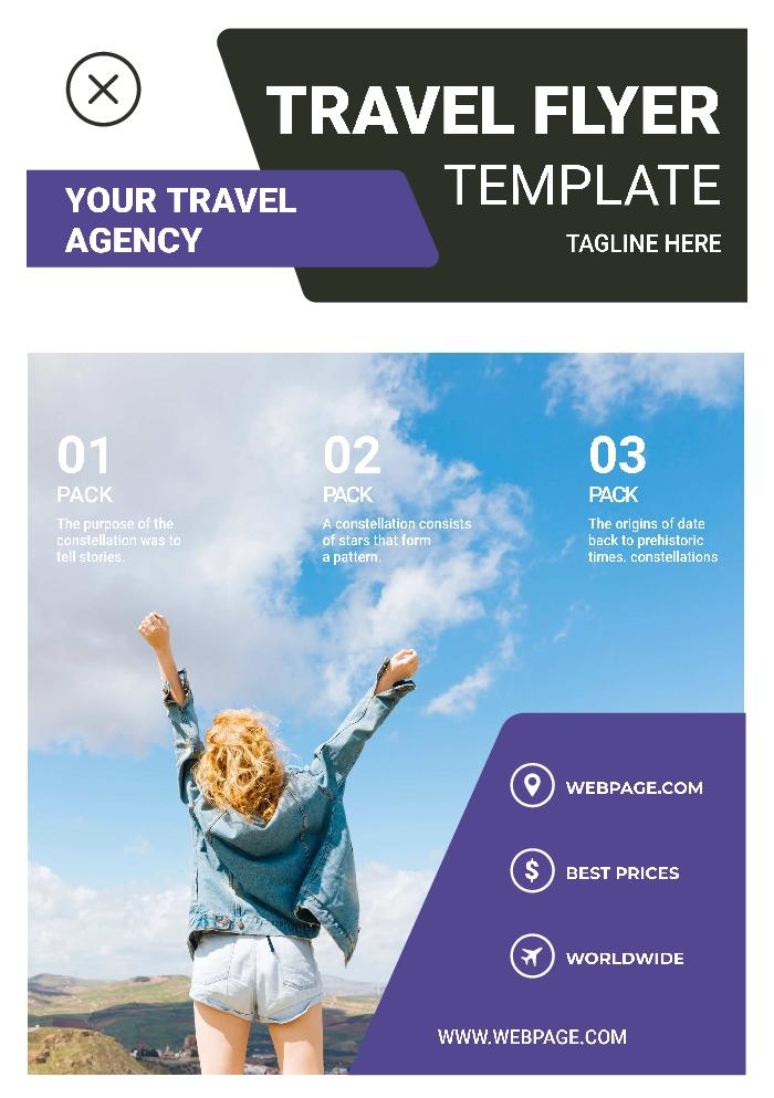 Detail Travel Agency Flyer Template Free Nomer 28