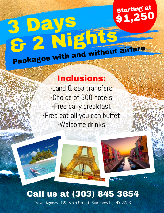 Detail Travel Agency Flyer Template Free Nomer 38