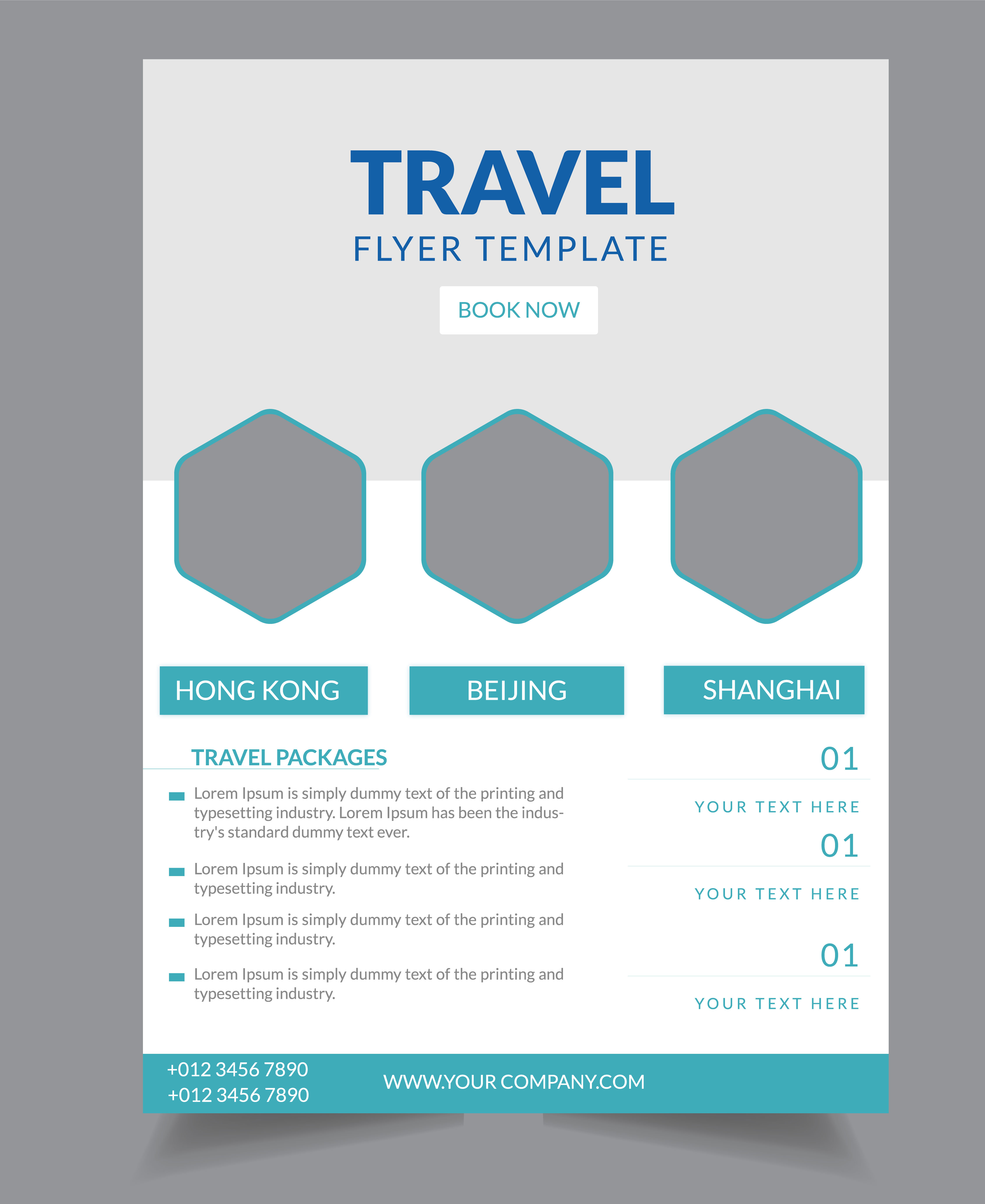 Detail Travel Agency Flyer Template Free Nomer 39