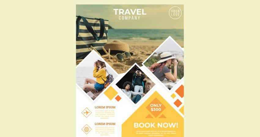 Detail Travel Agency Flyer Template Free Nomer 41