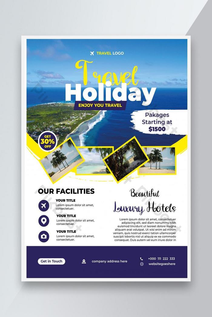 Detail Travel Agency Flyer Template Free Nomer 7