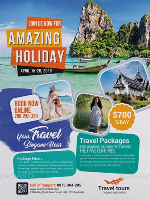 Detail Travel Agency Flyer Template Free Nomer 9