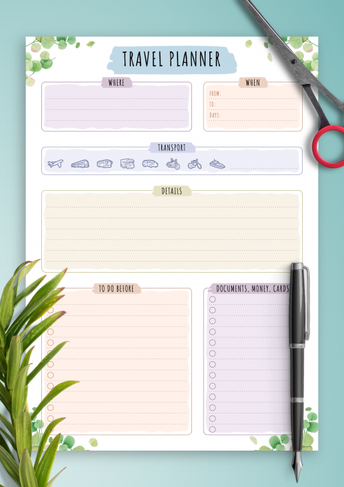 Detail Travel Calendar Template Nomer 25