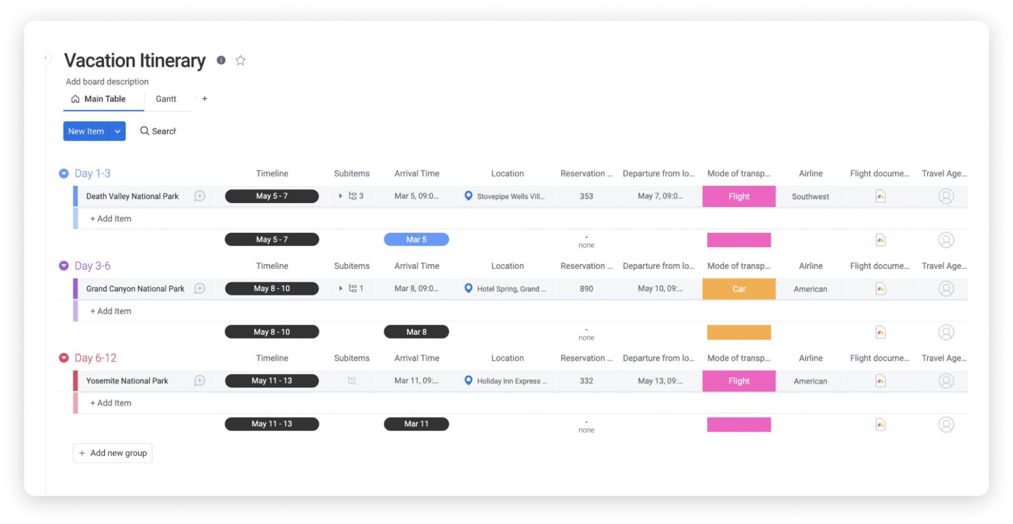 Detail Travel Calendar Template Nomer 45