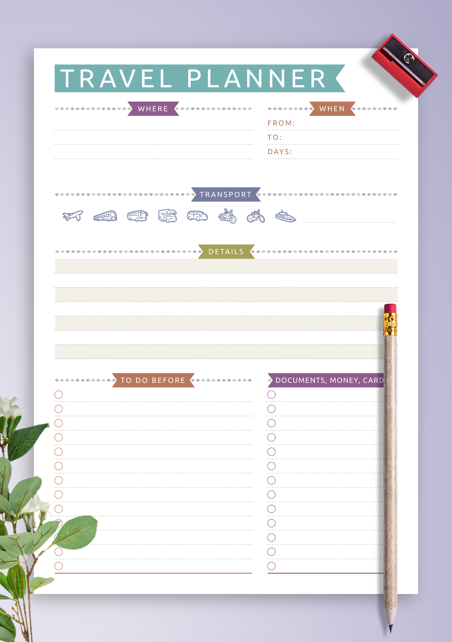 Detail Travel Calendar Template Nomer 8