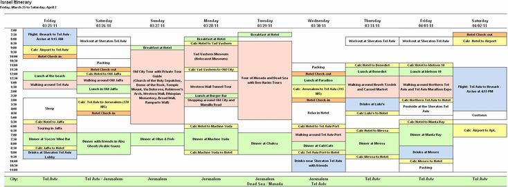 Detail Travel Planner Template Excel Nomer 56