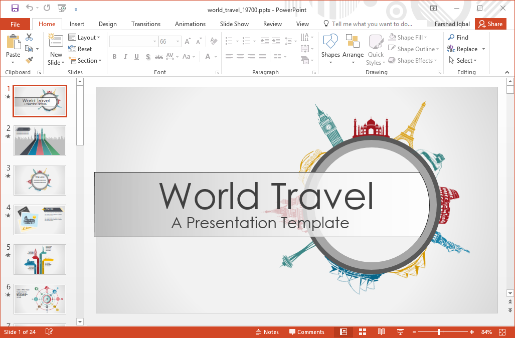 Detail Travel Powerpoint Template Nomer 5