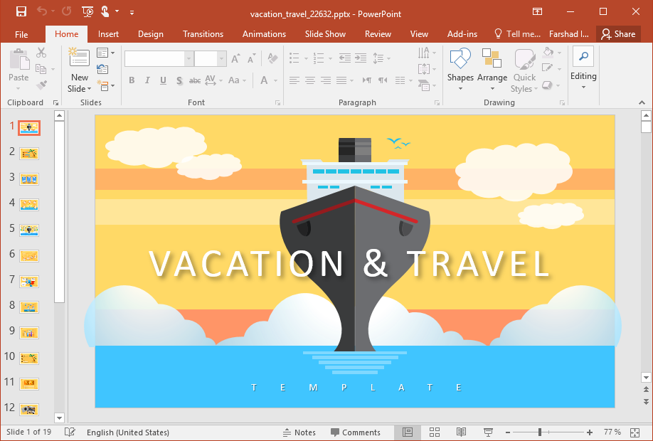 Detail Travel Powerpoint Template Nomer 6