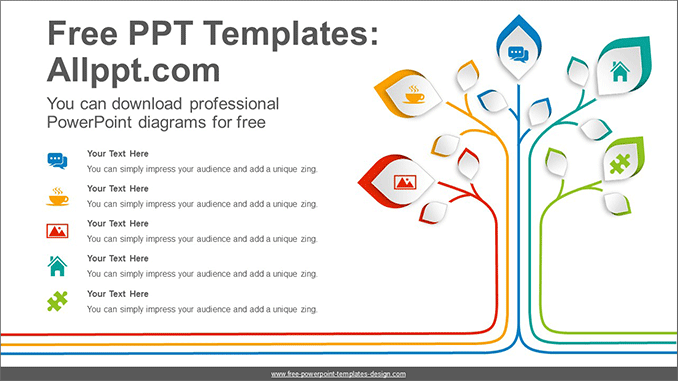 Detail Tree Diagram Template Powerpoint Free Download Nomer 3