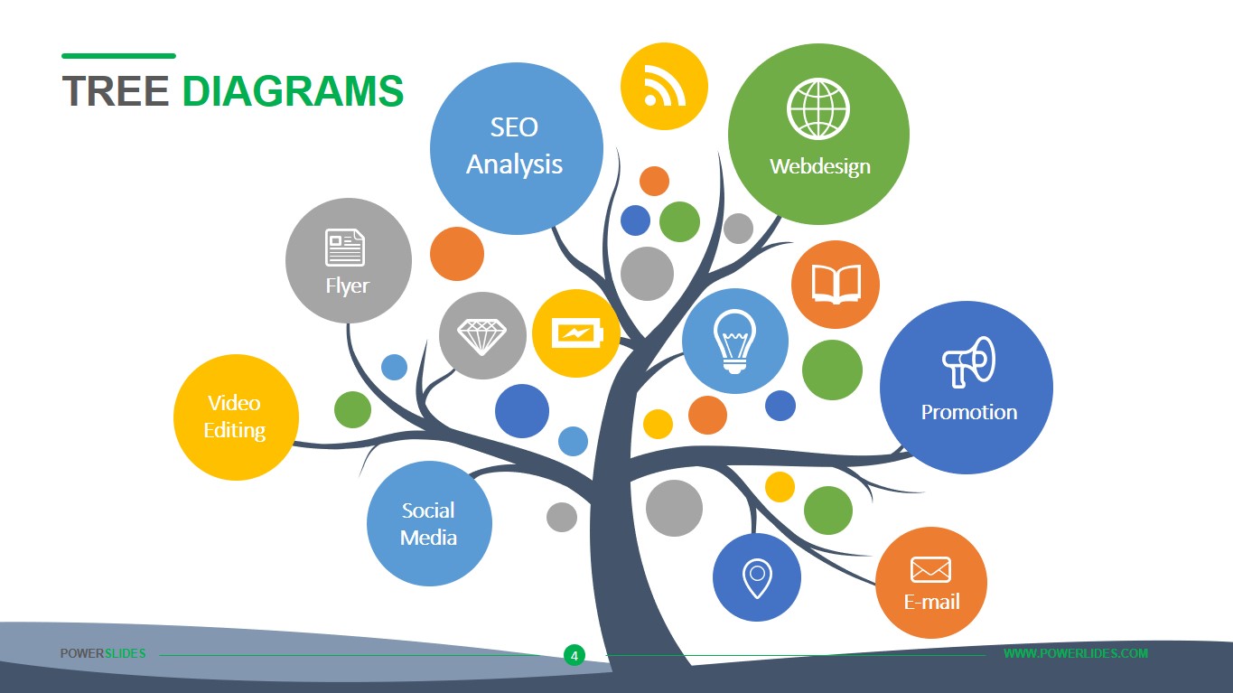 Detail Tree Diagram Template Powerpoint Free Download Nomer 9