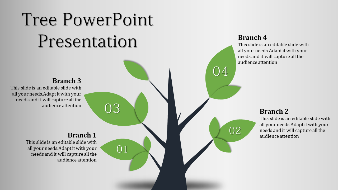 Detail Tree Powerpoint Template Nomer 16