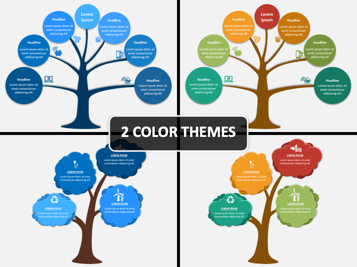 Detail Tree Powerpoint Template Nomer 31