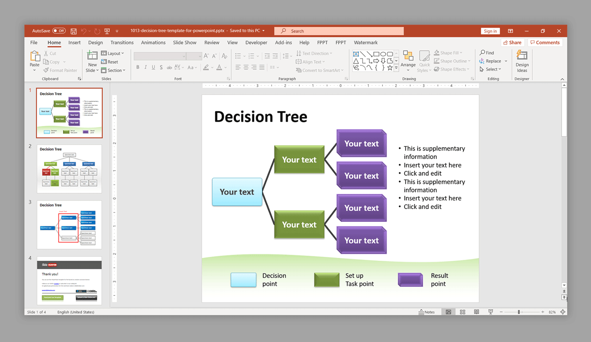 Detail Tree Powerpoint Template Nomer 45