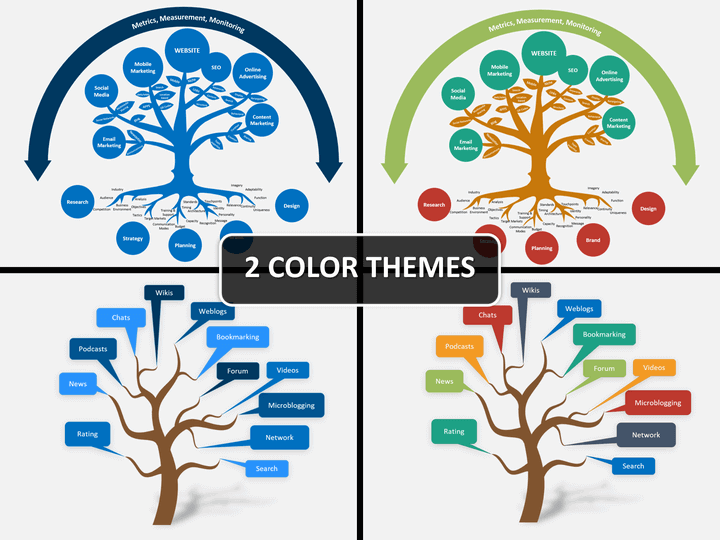Detail Tree Powerpoint Template Nomer 53