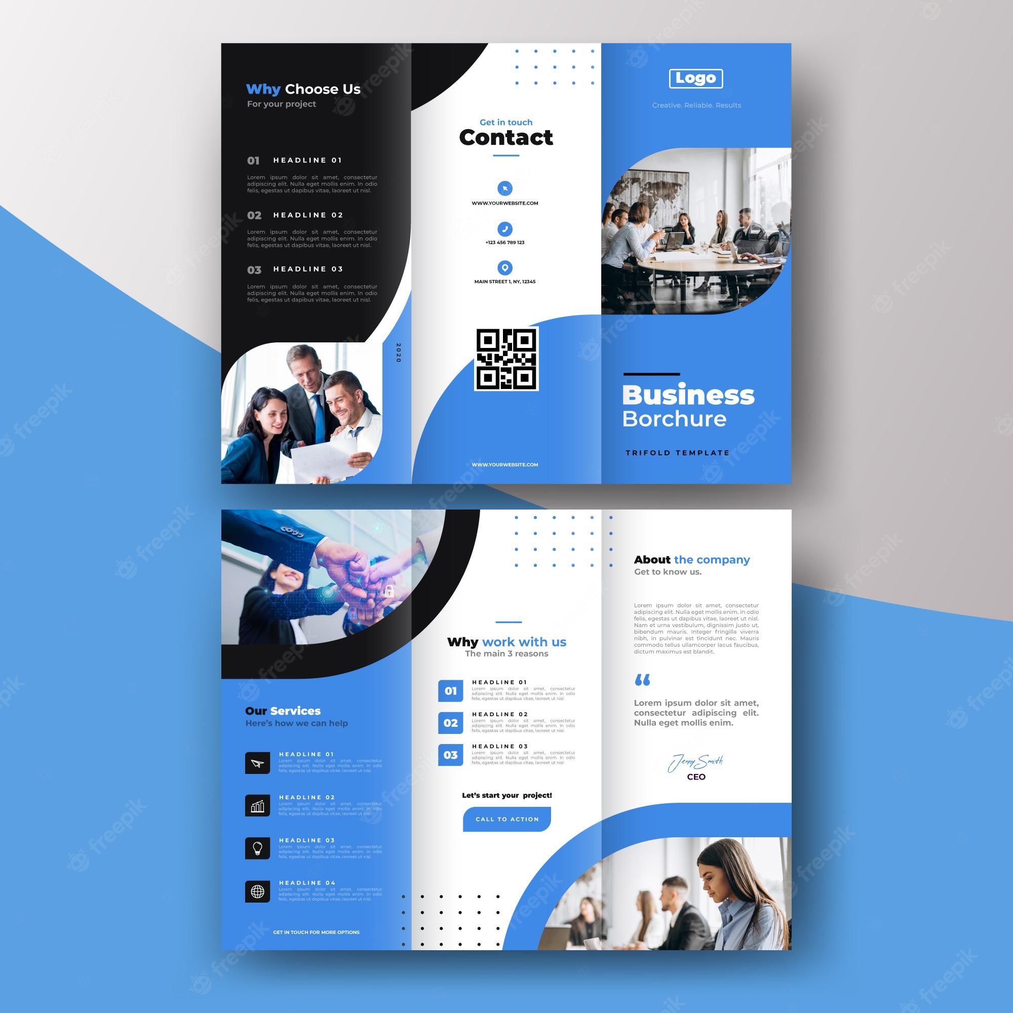 Detail Tri Fold Brochure Design Template Nomer 11