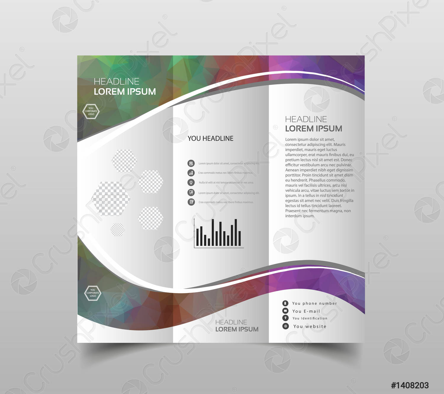 Detail Tri Fold Brochure Design Template Nomer 19