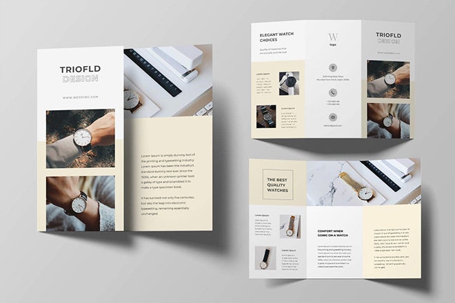 Detail Tri Fold Brochure Design Template Nomer 40