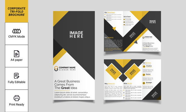 Detail Tri Fold Brochure Design Template Nomer 54