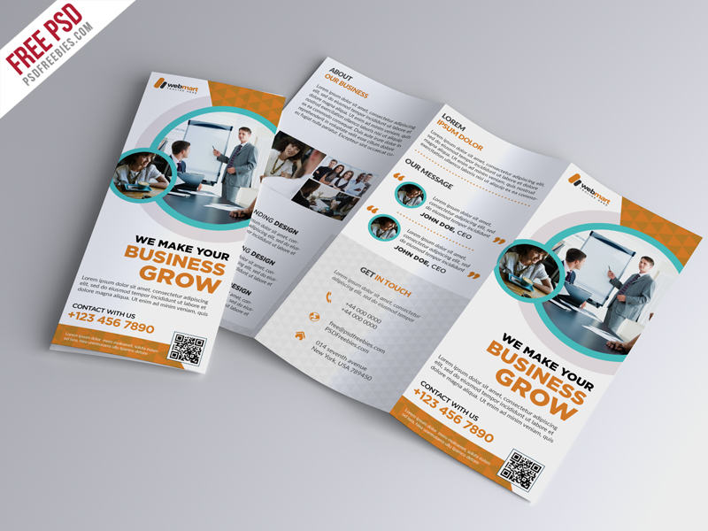 Detail Tri Fold Brochure Psd Template Free Download Nomer 2