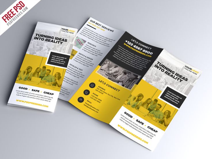 Detail Tri Fold Brochure Psd Template Free Download Nomer 5