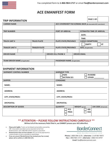 Detail Truck Manifest Template Nomer 29