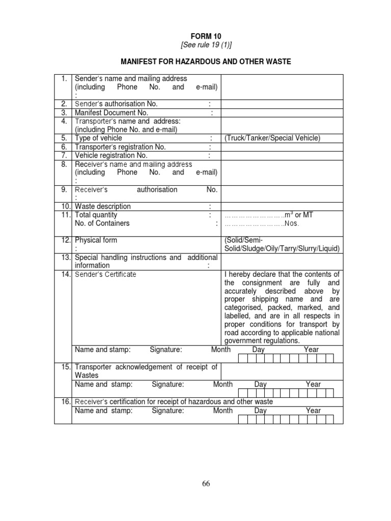 Detail Truck Manifest Template Nomer 44